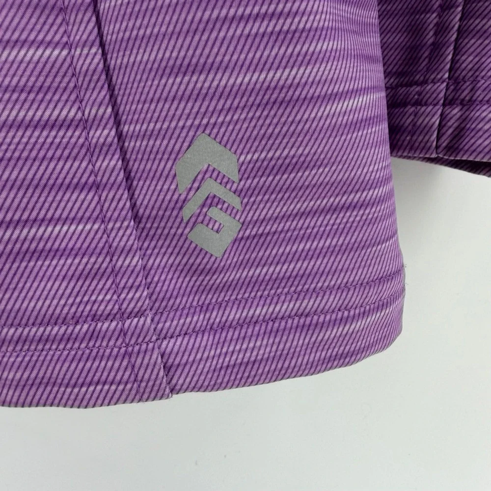 Free Country Girls Purple Striped Hooded‎ Softshell Active Jacket Size 14/16